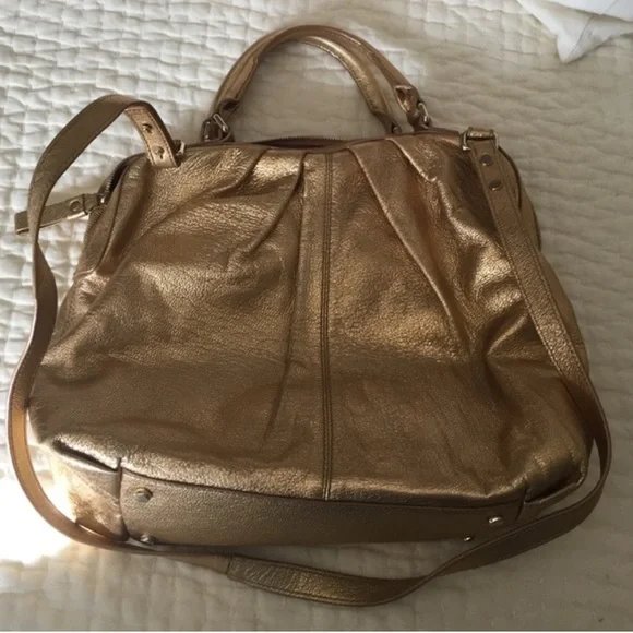 Kate Spade gold leather purse strap and handles. Great condition - Picture 2 of 3